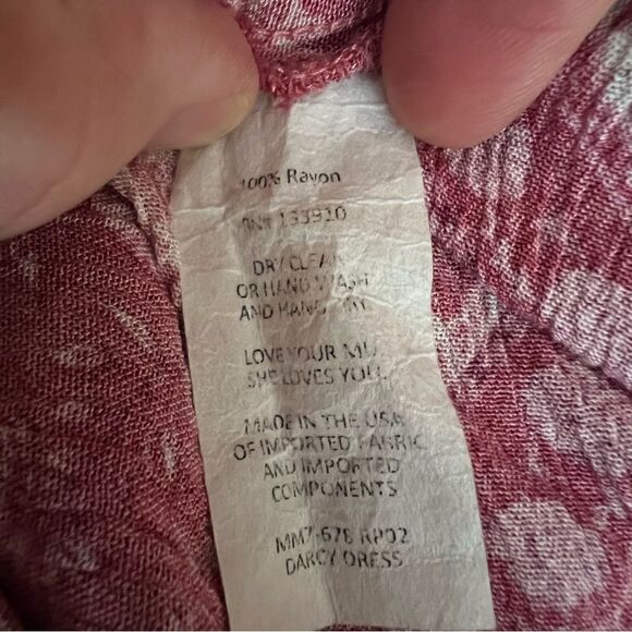 Show Me Your Mumu Womens S Red Wine Darcy Paisley Cloud Boho Tunic Dress - Picture 9 of 11